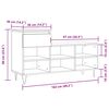 vidaXL Shoe Cabinet Smoked Oak 102x36x60 cm Engineered Wood