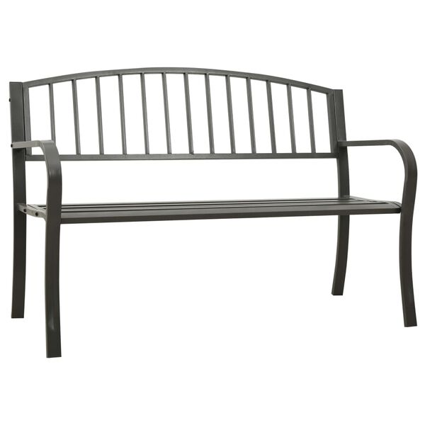 vidaXL Garden Bench 125 cm Steel Grey