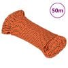 vidaXL Boat Rope Orange 3 mm 50 m Polypropylene