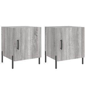 vidaXL Bedside Cabinets 2 pcs Grey Sonoma 40x40x50 cm Engineered Wood