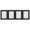 vidaXL Dog Gate with Stands 4 pcs Black Oak 60 x 80 cm Engineered Wood