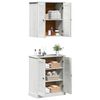 vidaXL Bathroom Furniture Set with Shelf 2 pcs Brown 67.5 x 34 x 80 cm