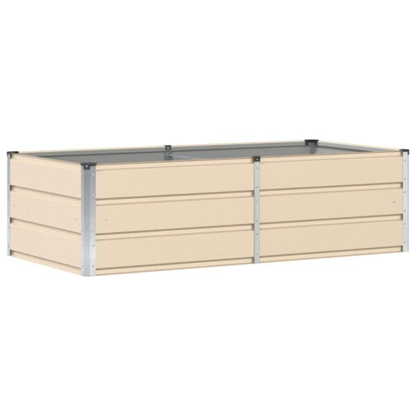 vidaXL Planter Ivory 160 x 80 x 45 cm Steel