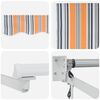 vidaXL Electric Retractable Awning Blue and Orange 3.5 x 2 m
