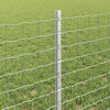 vidaXL Fence with Post Silver 0.6 x 25 m Steel