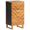 vidaXL Side Cabinet Brown and Black 40x33.5x75 cm Solid Wood Mango
