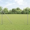 vidaXL Fence with Post Silver 1.5 x 10 m Steel and PVC