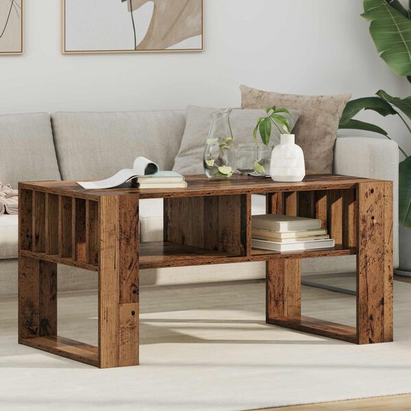 vidaXL Coffee Table Old Wood 92 x 49.5 x 45 cm Engineered Wood
