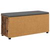 vidaXL Hall Bench with Cushion with Drawer Old Wood 100 x 38 x 46 cm