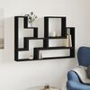 vidaXL Wall Shelf Black 96x12x64 cm Engineered Wood