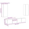 vidaXL Wall Mounted TV cabinets 4 pcs Artisan Oak Engineered Wood