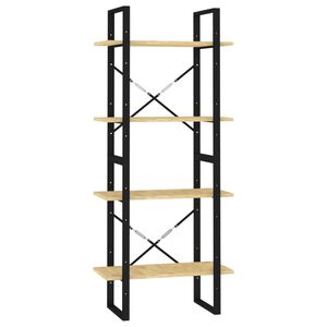 vidaXL 4-Tier Book Cabinet 60x30x140 cm Solid Pine Wood