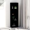 vidaXL 4-Tier Book Cabinet Black 40x24x142 cm Engineered Wood