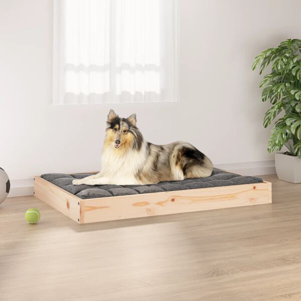 vidaXL Dog Bed 91.5x64x9 cm Solid Wood Pine