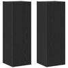 vidaXL Wall TV Cabinet 2 pcs Black Oak Engineered Wood
