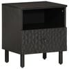 vidaXL Bedside Cabinets 2 pcs Black 40x33x46 cm Solid Wood Mango
