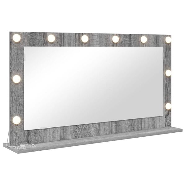 vidaXL Vanity Mirror with Mirror Grey Sonoma 100 x 55 x 18 cm