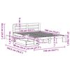 vidaXL Bed Frame without Mattress Wax Brown 135x190 cm Double Solid Wood Pine
