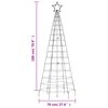 vidaXL LED Christmas Tree with Spikes 220 LEDs Blue 180 cm