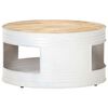 vidaXL Coffee Table White 68x68x36 cm Solid Mango Wood