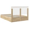 vidaXL Storage Bed with Drawer Sonoma Oak 140 x 200 cm Engineered Wood