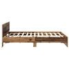 vidaXL Bed Frame with Headboard Old Wood 150 x 200 cm Engineered Wood
