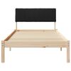 vidaXL Bed frame Brown and black 90 x 190 cm Solid pine wood