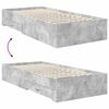 vidaXL Bed Frame with Drawer Concrete Grey 90 x 200 cm Engineered Wood