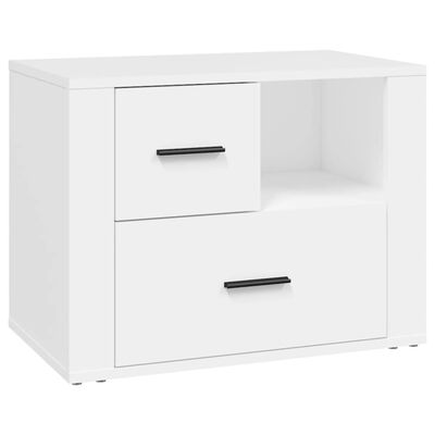 vidaXL Bedside Cabinet White 60x36x45 cm Engineered Wood
