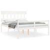 vidaXL Senior Bed without Mattress White 160x200 cm Solid Wood