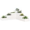 vidaXL Garden Planter 4-Tier 80.5x79x36 cm White Solid Wood Pine