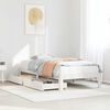 vidaXL Bed Frame with Drawers without Mattress White 90x190 cm Single