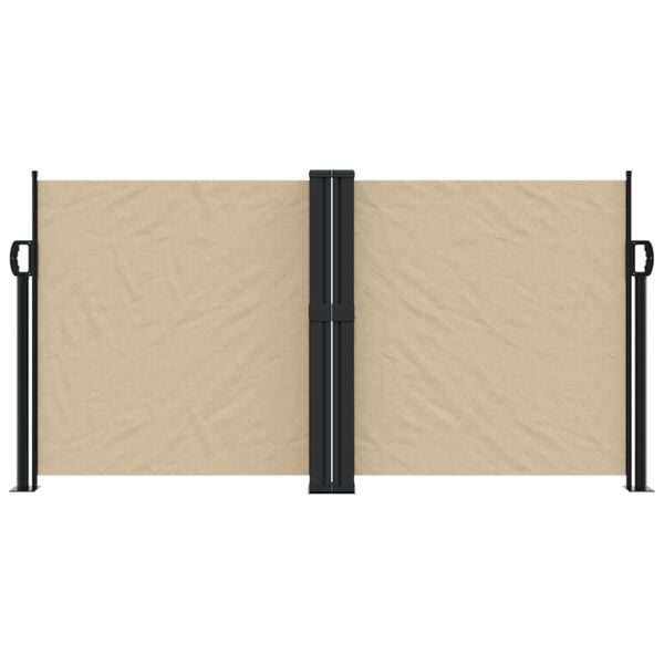 vidaXL Retractable Side Awning Beige 120x1000 cm