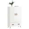 vidaXL Highboard High Gloss White 69.5x31x115 cm Engineered Wood