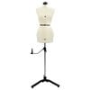 vidaXL Adjustable Dress Form Female Height Adjustable Cream S Velvet