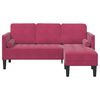 vidaXL Sofa Set with Cushion Wine Red 173 x 131 x 67 cm Polyester