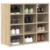 vidaXL Shoe Cabinet Sonoma Oak 77.5 x 30 x 67 cm Engineered Wood