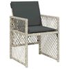 vidaXL Garden Dining Set 9 pcs Light Grey Poly Rattan