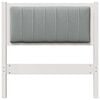 vidaXL Upholstered Headboard White 80 cm Solid Pine Wood