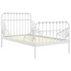 vidaXL Extendable Bed Frame without Mattress White Metal 80x130/200 cm