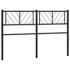 vidaXL Metal Replace Headboard Black 135 cm