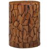 vidaXL Mosaic Stool Brown Solid Teak Wood