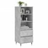 vidaXL Highboard Concrete Grey 40x36x110 cm Engineered Wood