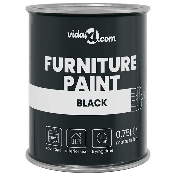vidaXL Furniture Paint Black 10 x 10 x 12.2 cm Wall Print