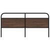 vidaXL Headboard Brown Oak 180 cm Steel and Engineered Wood