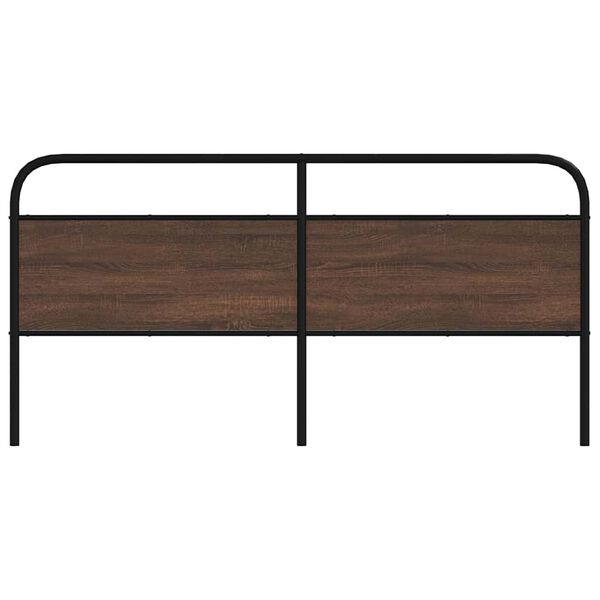 vidaXL Headboard Brown Oak 180 cm Steel and Engineered Wood