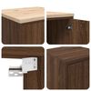 vidaXL Garage Cabinets 2 pcs Brown Oak Engineered Wood