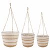 vidaXL 3 pcs Natural ,White and Beige &Oslash;26 x 19 cm 100% Seagrass