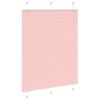 vidaXL Pleated Blind Pink 105x100 cm Fabric Width 104.4 cm Polyester