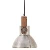 vidaXL Industrial Hanging Lamp 25 W Silver Round 19 cm E27
